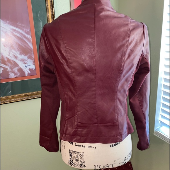BNWOT G Vegan Leather Light Moto-Jacket - Picture 5 of 10